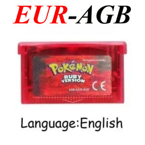 Bandai | 2026 New 32Bit Pokemon GBA Game Card Emerald FireRed LeafGreen Ruby Sapphire Shiny Label Multi Version NOE/FRA/ESP/USA