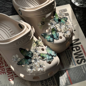 Phụ Kiện Giày Crocs Butterfly Watercolor Style Dành Cho Nữ DIY Trang Trí Cài Nút Giày Phù Hợp Với Giày Crocs Phụ Kiện Giày