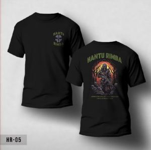 KAOS HANTU RIMBA LEBIH BAIK PULANG NAMA DARI PADA GAGAL DIMEDAN LAGA - KAOS DISTRO/KAOS MURAH/KAOS ADEM NYAMAN
