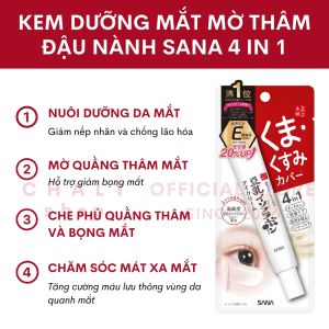 Kem dưỡng mắt làm mờ thâm và che phủ thâm mắt Sana 4 in 1 20g của Nhật
