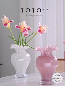 French Elegant Glass Flower Vase JOJOS L. PD.Dobang for Living Room Desktop Artificial Flower Decor Home Decoration