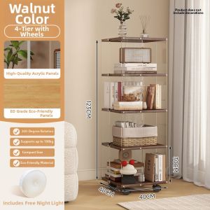 Rotating TV Stand Organizer Multiple Layers