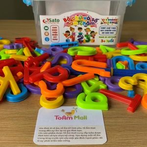 BỘ CHỮ VÀ SỐ NAM CHÂM TỔNG HỢP (chữ hoa chữ thường chữ số phép tính) - Made in Việt Nam