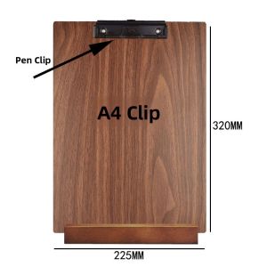 Wooden A4 Vertical Folder Display Board Tea Shop Menu Front Desk Price List Advertisement Board Table Top Sign Holder