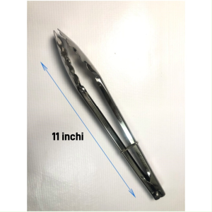 Stainless steel BBQ tweezer penyepit makananuntuk kuih & mee/food tong clip