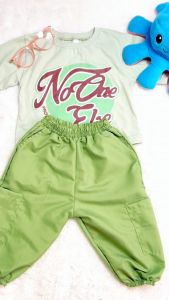 SETELAN TERBARU ANAK PEREMPUAN ELSE KAOS KATUN LENGAN PENDEK DAN CELANA PANJANG 6 BULAN - 5 TAHUN
