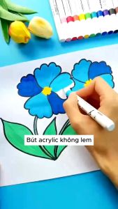 Bút Màu Acrylic Marker Hapi Toys - Vẽ Trên Mọi Chất Liệu 12/24/36/48/60//72 Cao Cấp Màu Sắc Tươi Sáng bút sơn Acrylic