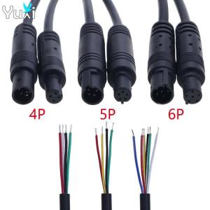 YuXi 4Pin 5Pin 6Pin Core Car Rear View Camera Male Female Connector Extend Cord DIY Extension Cable 0.5m 1.2m 1.8m