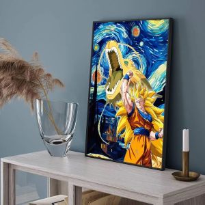 Bandai | Diamond Painting Anime Dragon Son Goku Ball Mosaic Handmade Artwork Round/Square Diamonds Exquisite Gift Home Decor