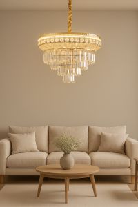 good jaya lighting lampu gantung crystal 50cm modern import