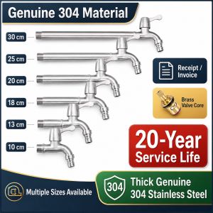 Extra Long 304 Stainless Steel Faucet G1/2 Wall Mount Washing Machine Tap Mop Pool Garden Water Filter Faucet High Pressure