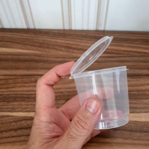 Sauce Cup / Puding cup / 25/35/60/100/150 ml (tutup sambung)/ tempat puding / cup plastik thinwall klir (untuk 150 ml isi 25 pcs)