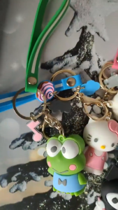 Japanese Sanrio Keychain Kuromi hellokitty My Melody Cinnamoroll PVCSoft Rubber Key Ring Handbag Pendant