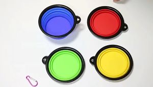 Portable Silicone Folding Collapsible Feeding Travel Bowl