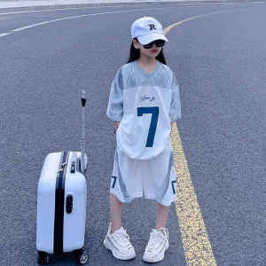 Girls Sports Outfit: Summer New Children's Clothing & Basketball Uniform