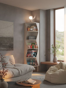 GUDE | Living Room Corner Shelf Storage Cabinet