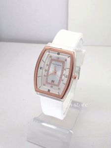 New Hush Puppieshh Jam Tangan Wanita Desain Oval Mesin Analog Tanggal Aktif 100% Real