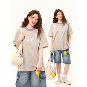 WILDAZI | Vintage Tie-dye Striped Crewneck T-shirt