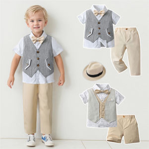 LongtaKids Baby Boys Suit Set: Perfect 3-Piece Outfit for Weddings & Birthday Parties