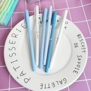 Multi Color 6pieces/set Morandi color 0.5mm black ink Gel pen School Office Supply Stationery Set Gift