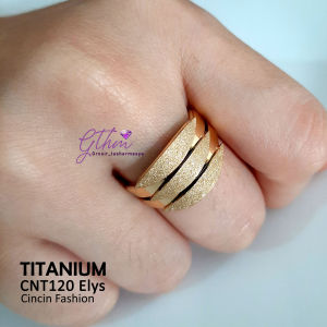 Cincin Ori Titaniym Elys Wanita Elegan Anti Luntur Awet bisa dipakai sehari-hari cnt120