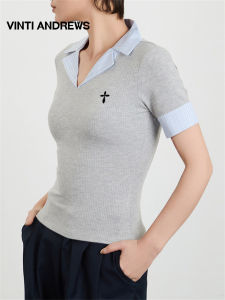 Slim Fit Fake Layered Crewneck T-Shirt