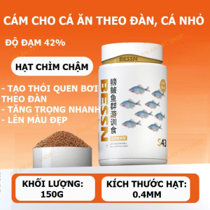 Cám Cá Nhỏ GrainFish BESSN | Cám Huấn Luyện Cá Bơi Theo Đàn | Neon Tetra Rainbow Betta 7 màu...