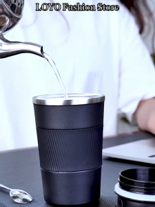 LOYO Coffee Mugs 510ml Insulation Water Bottle Cups Drinkware Double  For Office