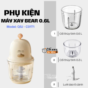 Phụ kiện thay thế tương thích với máy xay ăn dặm BEAR 0.6L model: QSJ-C01T1