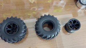 4Pcs 2.2 Inch RC Bigfoot Monster Truck Wheels Plastic Rims for 1/10 RC Off-Road Monster Truck Replacement Upgrade Accessories