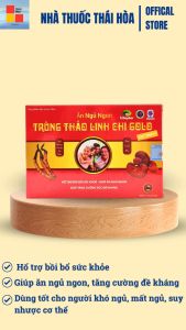 Viên Ăn Ngủ Ngon Trùng Thảo Linh Chi Gold - Hộp 30 Viên - Giúp Bồi Bổ Cơ Thể - Giảm Stress