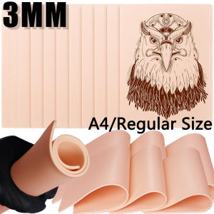 3MM Tattoo Practice Skin A4/Standard Size Thicker Tattoo Fake Skin Permanent Makeup Tattoo Training Skin Tattoo Accessories
