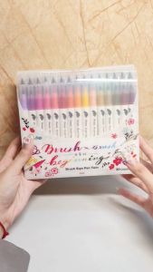 Bộ 6 Bút Dạ Pentel Brush Sign Pen SESW30C | Set Bút Dạ 2 Đầu Nhiều Màu Sắc Đa Dạng Tươi Sáng Gia Nguyễn - Pentel