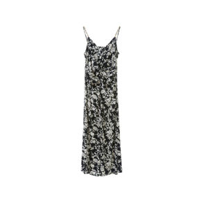 LANCY FROM 25 | Floral Halter French Style Summer Dress with Waist Cinching and Pleats