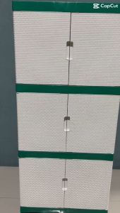 Lemari Plastik Mini Artha 4 5 Susun Pintu Rotan Putih - Anti Banjir, Anti Jamur, Anti Rayap (50cmx42cmx175,5cm)