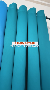 LIMIN 8FT Korean Blackout Curtains with Ring Window | Mocha Brown Gray | Living Room Bedroom Kurtina