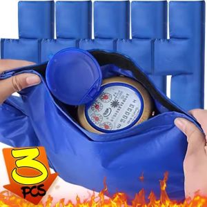 3Pcs Winter Water Meter Freeze Protection Oxford Cloth Sleeve Removable Waterproof Outdoor Pipe Double Side Insulation Cover 25x56cm