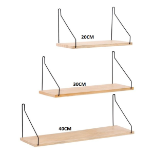 3 in 1 SET Nordic Wooden Wall Shelf Solid Wood Partition Living Room Porch Wall Bedroom StorageRacks