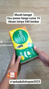 PASEO PAKET 4 PCS Tissue Paseo 540 Sheet (500+40) 3 Ply facial Tisu Tissu Wajah