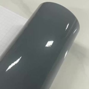 Premium Gloss Dark Cement Grey Wrap Vinyl Roll with Air Release Self Adhesive Decal Sticker Film Automotive Car Wrapping Foil