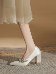 Wide Fit French Style High Heel Wedding Shoes