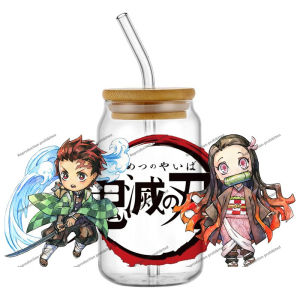 สติกเกอร์ลายการ์ตูนอนิเมะยอดนิยม ดีไซน์ใหม่ 30 แบบ ลายดาบพิฆาตอสูร ขนาด 16 ออนซ์ UV DTF 3D สำหรับติดแก้ว กระป๋อง แก้วน้ำ แก้วมัค งานฝีมือ DIY ของขวัญวันเกิด