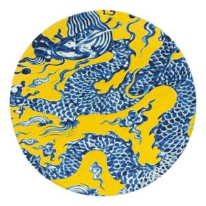 VIKAMA Tối Giản Thảm Tròn Nghệ Thuật Trừu Tượng Polyester Họa Tiết Hình Học Chống Trơn Trượt Phòng Khách Phòng Ngủ Trang Trí Nhà Thảm