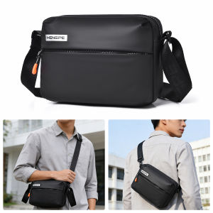 MENSPE Mens Shoulder Bag Fashion Messenger Bag Waterproof Film Bag Large Capacity Travel Bag Business Bag Phone Bag Cross Body Bag Lightweight Casual Bag Leisure Sport Street Bag