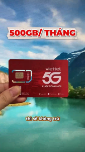 Sim 4G 5G Viettel 12T5G125 Mua 1 Lần Dùng 12 Tháng Không Nạp Tiền - Mỗi Tháng Có 500GB Tốc Độ Cao - Hỗ Trợ Nghe Gọi | FREESHIP - CHƯA KÍCH HOẠT