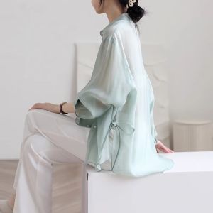 Sun Protection Ice Silk Chiffon Shirt Women