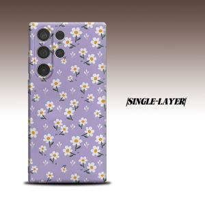 BILIBILI | Lilac Daisy For Samsung Galaxy S26 S25 S24 A56 A36 Dual Layer Luxury Fashion Full Lens Protective Case