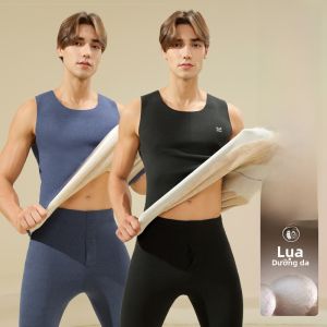 MiiOW | Áo len lông cừu ấm áp cho nam mùa thu đông dày dặn có lót lông cáo lót lụa không đường may quần lót áo khoác ngoài