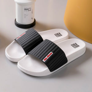 รองเท้าแตะผู้หญิงลายทาง รองเท้าแตะลำลอง สวมใส่สบาย พื้นยาง รองเท้าแตะแบบสวมหัวส้นแบน สไตล์ลำลอง ฤดูร้อน 2021 รองเท้าแตะส้นแบนสำหรับกลางแจ้ง