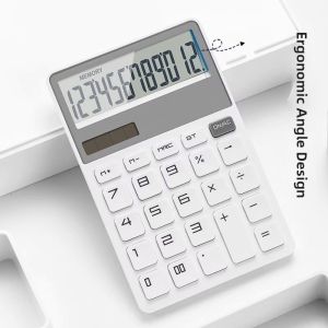 Nusign | Portable Office Calculator 12 Digits Wide Screen Solar & Battery Powered